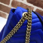 Gucci GG Marmont Embroidered Modern And Rose Velvet Chevron Shoulder Bag 443496 - Image 8