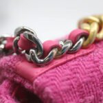 CHANEL 19 FLAP BAG TWEED QUILTED IN PINK WITH MIXED HARDWARE AS1160 (26*16*9cm) - Image 6