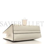 PRADA CALFSKIN TRIANGLE TOTE BAG WHITE (25*23*9cm) - Image 3