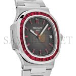 PATEK PHILIPPE NAUTILUS PLATINUM GREY DIAL RUBY BEZEL 5711/112P-001 - Image 6