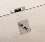 Hermès Kelly Togo Calf Sliver hardware Milkshake white size: 25Cm/ 28Cm - Image 6